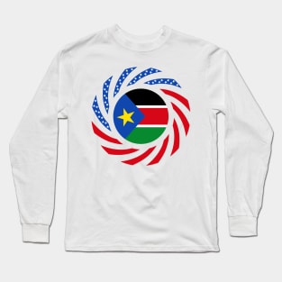 South Sudanese American Multinational Patriot Flag Series Long Sleeve T-Shirt